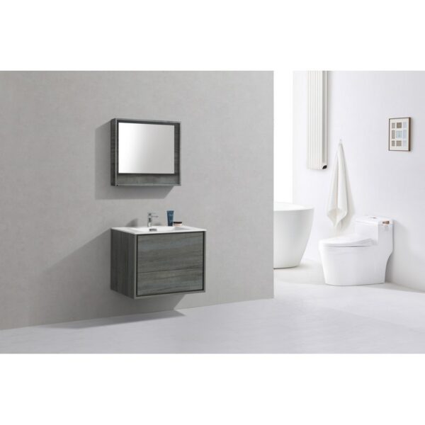 Kubebath DL30 De Lusso 30 Inch Wall Mount Single Sink Bath Vanity