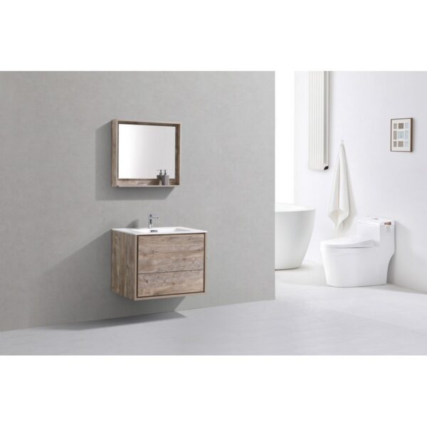 Kubebath DL30 De Lusso 30 Inch Wall Mount Single Sink Bath Vanity