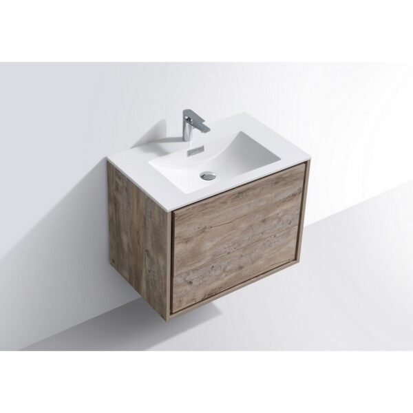 Kubebath DL30 De Lusso 30 Inch Wall Mount Single Sink Bath Vanity