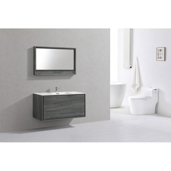 Kubebath DL48S De Lusso 48 Inch Wall Mount Single Sink Bath Vanity