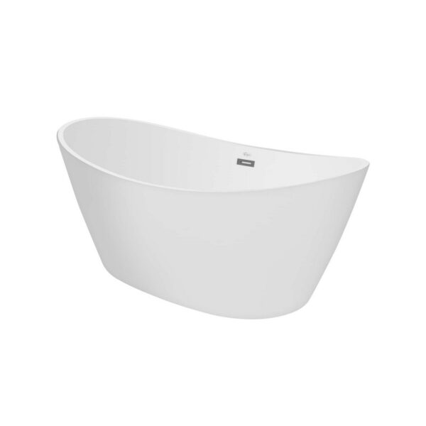 Empava EMPV-59FT1518LED 59 x 30 Inch Soaking Freestanding Bathtub - White