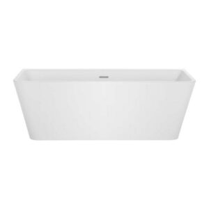 Empava EMPV-67FT1516 66 7/8 x 31 1/2 Inch Freestanding Rectangular Soaking Bathtub with Center Drain in White