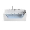 Empava EMPV-67JT408LED 67 x 30 3/4 Inch Whirlpool Waterfall Faucet Hydromassage Bathtub with Tub Filler - White