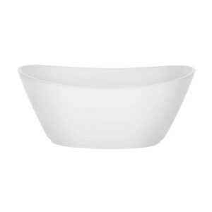 Empava EMPV-69FT1603 68 7/8 x 28 3/4 Inch Freestanding Oval Soaking Bathtub with Center Drain in White