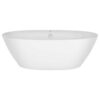 Empava EMPV-71FT1503 70 7/8 x 35 3/8 Inch Freestanding Oval Soaking Bathtub with Center Drain in White