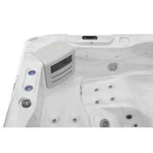 Empava EMPV-SPA3528 69 5/8 x 86 5/8 Inch Freestanding Rectangular Whirlpool Outdoor Hot Tub in Cloud Gray