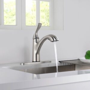 KIBI USA F103 10 Inch Single Hole Deck Mount Single Handle Pull-Down Kitchen Faucet