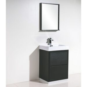 Kubebath FMB24 Bliss 23 5/8 Inch Free Standing Single Sink Bath Vanity