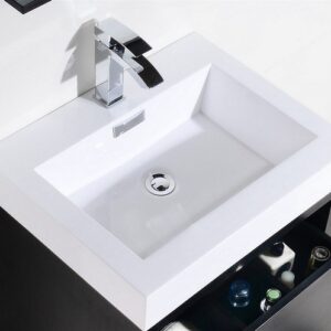 Kubebath FMB24 Bliss 23 5/8 Inch Free Standing Single Sink Bath Vanity