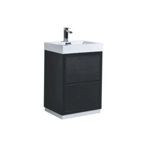 Kubebath FMB24 Bliss 23 5/8 Inch Free Standing Single Sink Bath Vanity