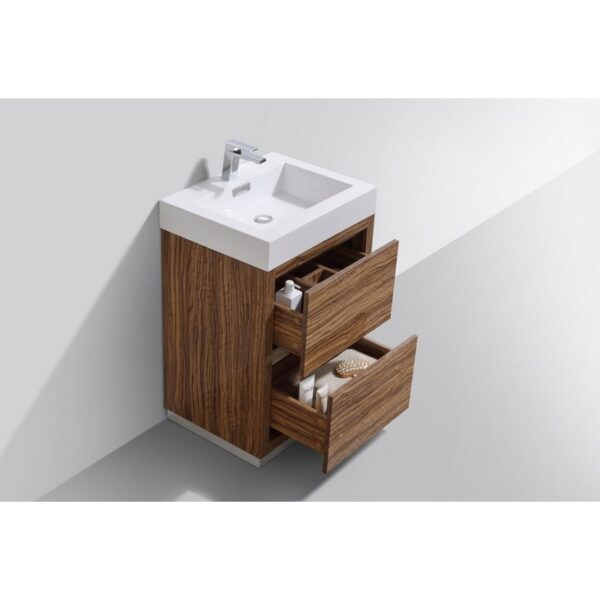 Kubebath FMB24 Bliss 23 5/8 Inch Free Standing Single Sink Bath Vanity