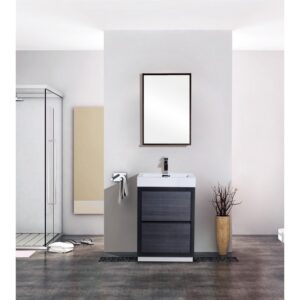 Kubebath FMB24 Bliss 23 5/8 Inch Free Standing Single Sink Bath Vanity