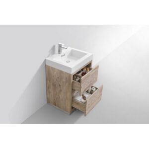 Kubebath FMB24 Bliss 23 5/8 Inch Free Standing Single Sink Bath Vanity