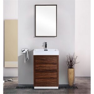 Kubebath FMB24 Bliss 23 5/8 Inch Free Standing Single Sink Bath Vanity