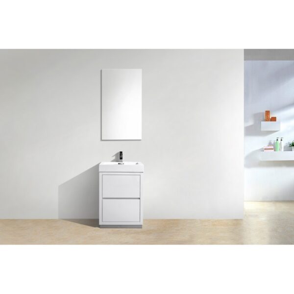 Kubebath FMB24 Bliss 23 5/8 Inch Free Standing Single Sink Bath Vanity