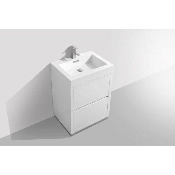 Kubebath FMB24 Bliss 23 5/8 Inch Free Standing Single Sink Bath Vanity