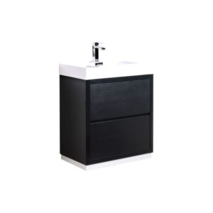 Kubebath FMB30 Bliss 29 3/8 Inch Free Standing Single Sink Bath Vanity