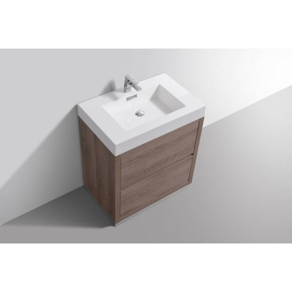 Kubebath FMB30 Bliss 29 3/8 Inch Free Standing Single Sink Bath Vanity