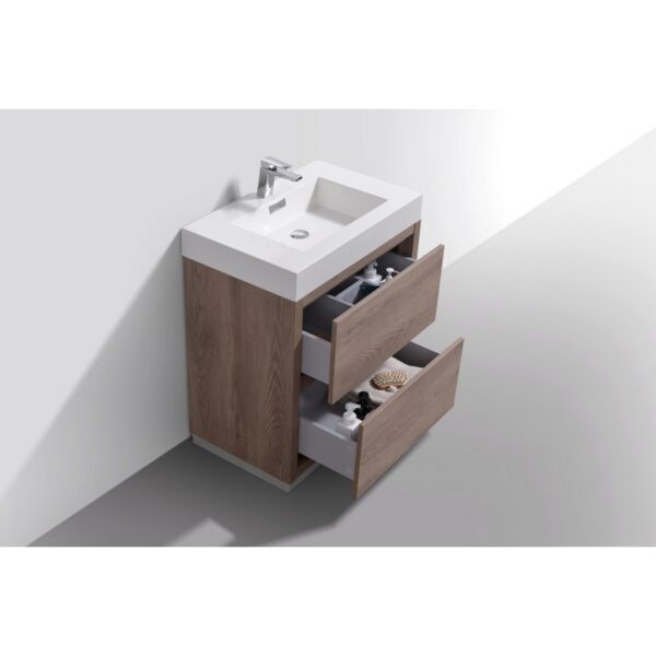 Kubebath FMB30 Bliss 29 3/8 Inch Free Standing Single Sink Bath Vanity