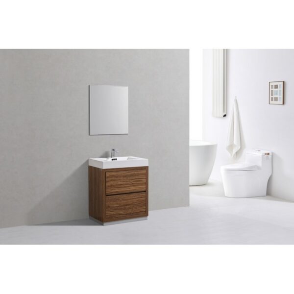 Kubebath FMB30 Bliss 29 3/8 Inch Free Standing Single Sink Bath Vanity