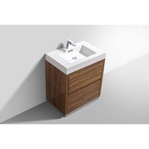 Kubebath FMB30 Bliss 29 3/8 Inch Free Standing Single Sink Bath Vanity