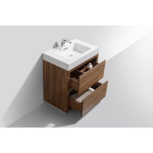 Kubebath FMB30 Bliss 29 3/8 Inch Free Standing Single Sink Bath Vanity