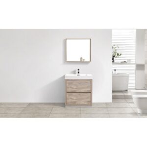 Kubebath FMB30 Bliss 29 3/8 Inch Free Standing Single Sink Bath Vanity