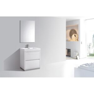 Kubebath FMB30 Bliss 29 3/8 Inch Free Standing Single Sink Bath Vanity