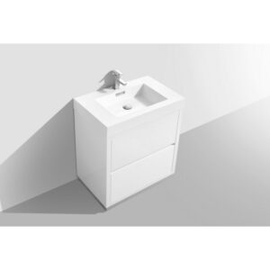 Kubebath FMB30 Bliss 29 3/8 Inch Free Standing Single Sink Bath Vanity