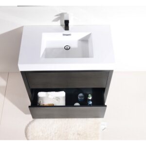 Kubebath FMB36 Bliss 35 1/4 Inch Free Standing Single Sink Bath Vanity