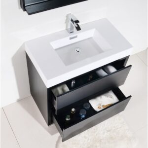 Kubebath FMB36 Bliss 35 1/4 Inch Free Standing Single Sink Bath Vanity