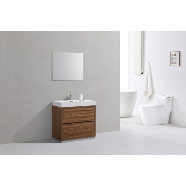 Kubebath FMB36 Bliss 35 1/4 Inch Free Standing Single Sink Bath Vanity