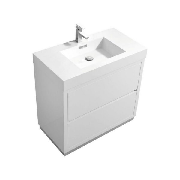 Kubebath FMB36 Bliss 35 1/4 Inch Free Standing Single Sink Bath Vanity