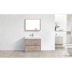 Kubebath FMB36 Bliss 35 1/4 Inch Free Standing Single Sink Bath Vanity