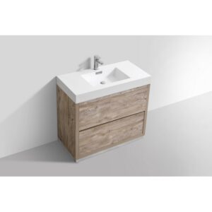 Kubebath FMB36 Bliss 35 1/4 Inch Free Standing Single Sink Bath Vanity