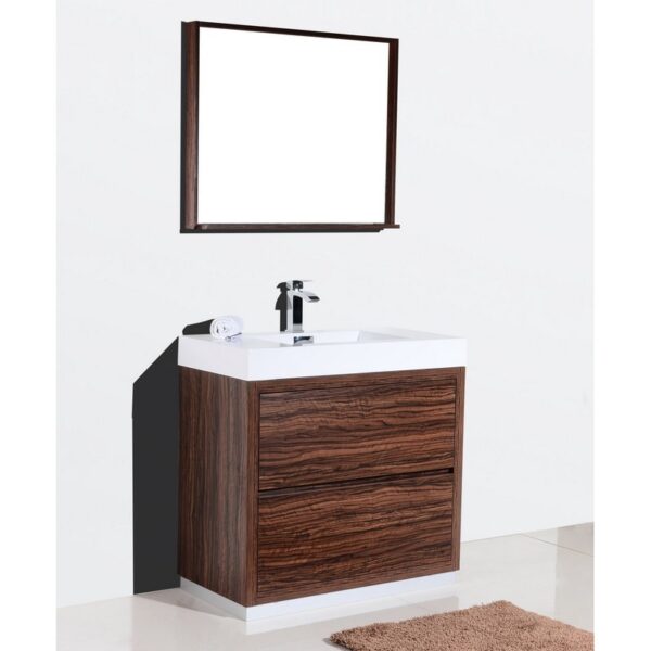 Kubebath FMB36 Bliss 35 1/4 Inch Free Standing Single Sink Bath Vanity