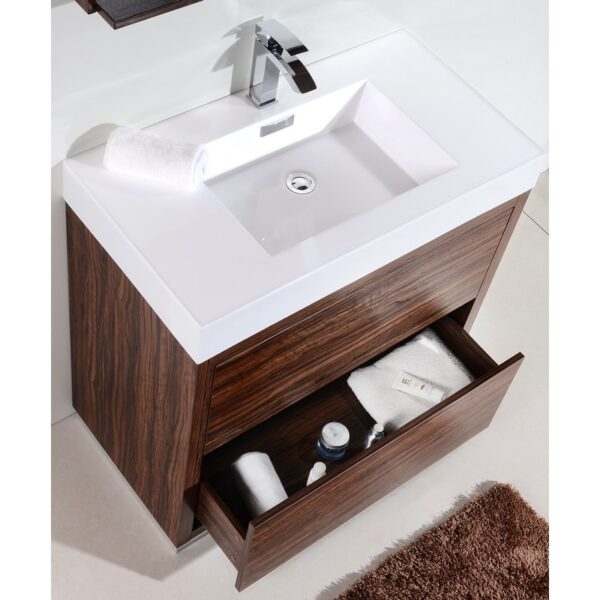 Kubebath FMB36 Bliss 35 1/4 Inch Free Standing Single Sink Bath Vanity