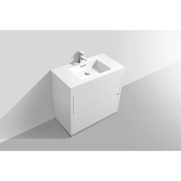 Kubebath FMB36 Bliss 35 1/4 Inch Free Standing Single Sink Bath Vanity