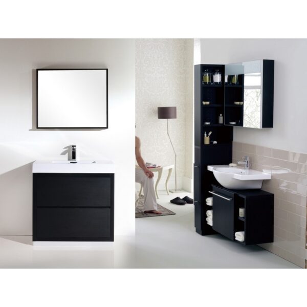 Kubebath FMB40 Bliss 39 3/8 Inch Free Standing Single Sink Bath Vanity