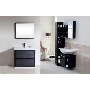 Kubebath FMB40 Bliss 39 3/8 Inch Free Standing Single Sink Bath Vanity