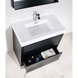 Kubebath FMB40 Bliss 39 3/8 Inch Free Standing Single Sink Bath Vanity