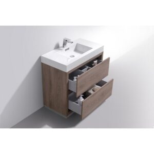 Kubebath FMB40 Bliss 39 3/8 Inch Free Standing Single Sink Bath Vanity