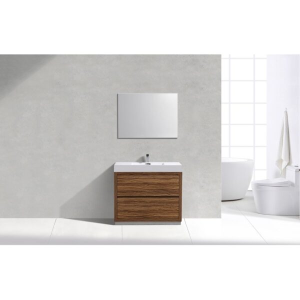 Kubebath FMB40 Bliss 39 3/8 Inch Free Standing Single Sink Bath Vanity