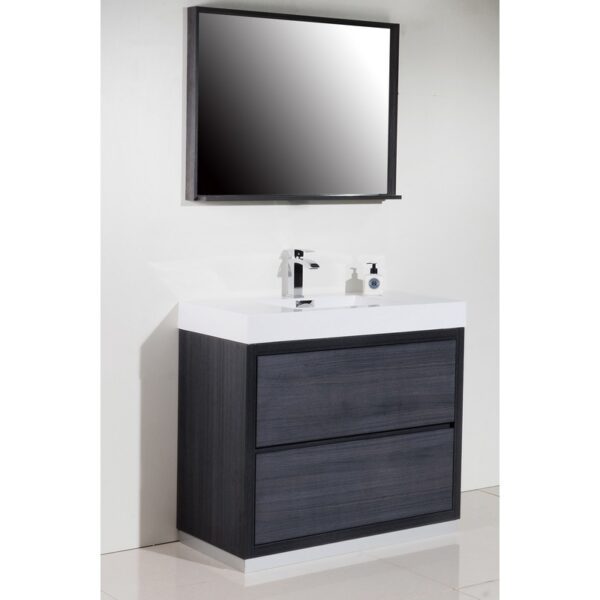 Kubebath FMB40 Bliss 39 3/8 Inch Free Standing Single Sink Bath Vanity