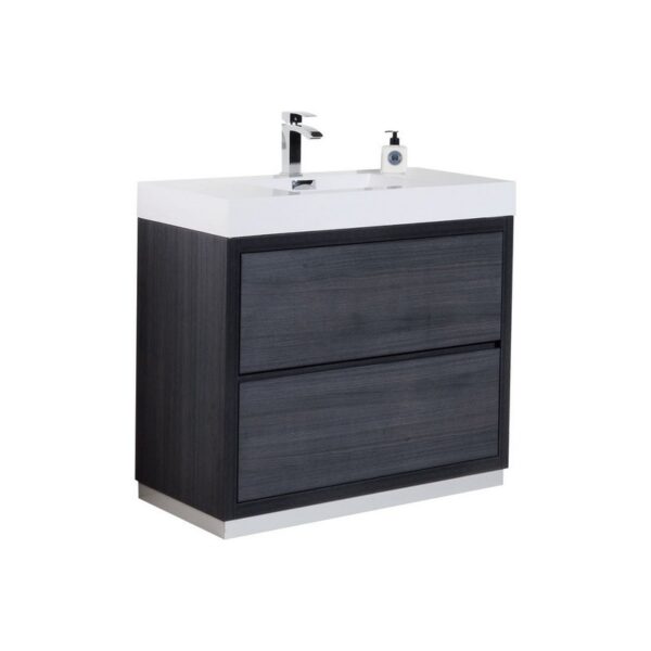 Kubebath FMB40 Bliss 39 3/8 Inch Free Standing Single Sink Bath Vanity