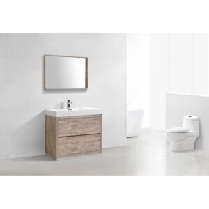 Kubebath FMB40 Bliss 39 3/8 Inch Free Standing Single Sink Bath Vanity