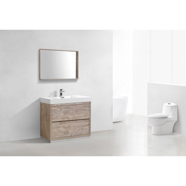 Kubebath FMB40 Bliss 39 3/8 Inch Free Standing Single Sink Bath Vanity