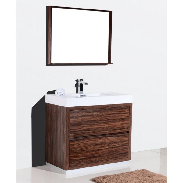 Kubebath FMB40 Bliss 39 3/8 Inch Free Standing Single Sink Bath Vanity