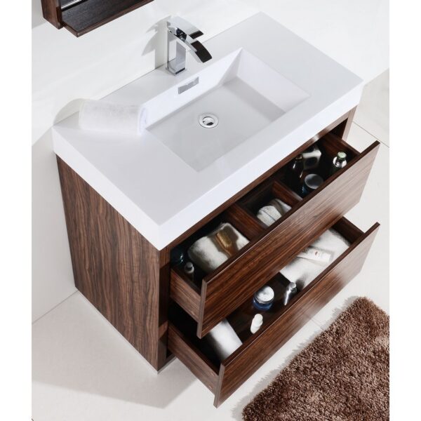 Kubebath FMB40 Bliss 39 3/8 Inch Free Standing Single Sink Bath Vanity