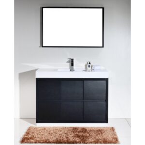 Kubebath FMB48 Bliss 47 1/4 Inch Free Standing Single Sink Bath Vanity